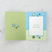 Aan een heel bijzondere kleinzoon bij Kerst blauw Feestdagen Kaart (Binnen)