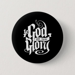 Aan God zij de Eer Jezus Christelijk Kerstfeest Ronde Button 5,7 Cm