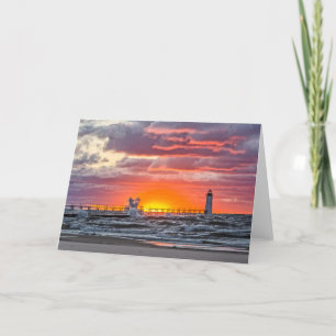 Aan het begin van de zonsondergang kaart