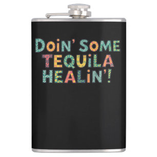 Aan het doen van wat Tequila genezing Heupfles