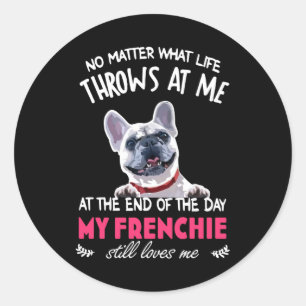 Aan het eind houdt mijn franchie nog steeds van me ronde sticker