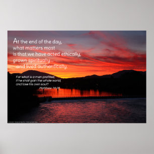 Aan het einde van de dag...inspirerend poster