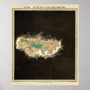 Aan het einde van de derde Punische Oorlog 146 BC Poster