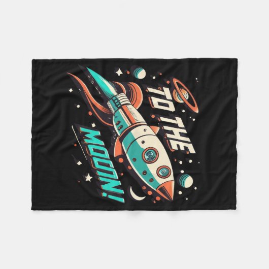 aan het maanraketschip fleece deken (Voorkant (Horizontaal))