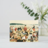 Aan het strand - motief - Zille Briefkaart (Staand voorkant)