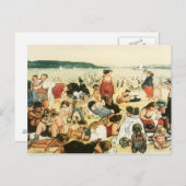 Aan het strand - motief - Zille Briefkaart (Voorkant / Achterkant)