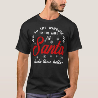Aan het venster aan de muur de Sinterkletsen van d T-shirt