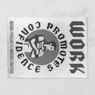 Aan het werk briefkaart