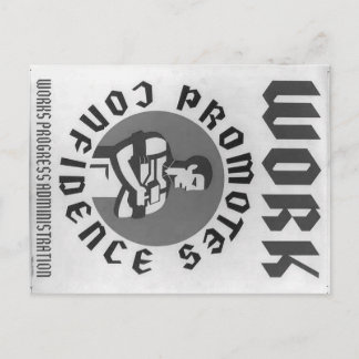 Aan het werk briefkaart