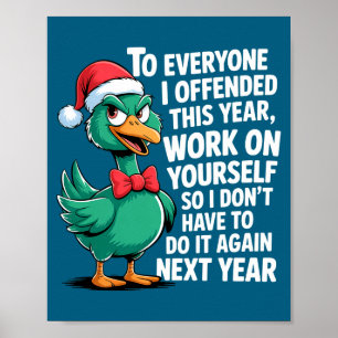 Aan iedereen die ik dit jaar beledigd heb Grappig Poster