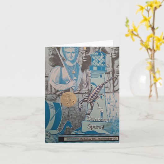 Aan iemand speciale Kaart - Schorpioen (Gele Bloem)