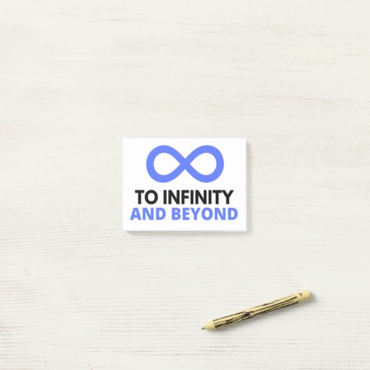 AAN INFINITEIT EN VERDER POST-IT® NOTES (Op bureau)