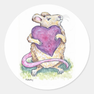 Aan jou denken met liefde ronde sticker