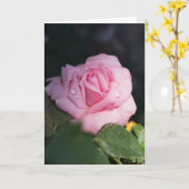 Aan jou denken - Pink Rose Kaart (Gele Bloem)