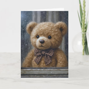 Aan jou denkende teddybeer kaart