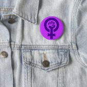 Aan-knop voor vrouw ronde button 5,7 cm (In situ)