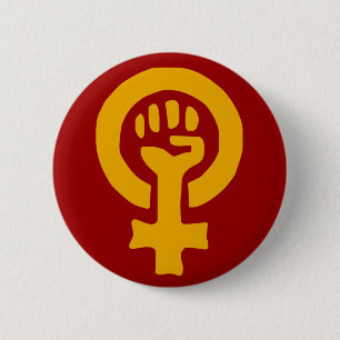 Aan-knop voor vrouw ronde button 5,7 cm