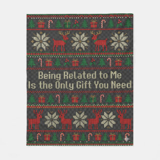 Aan Mij Verwant Zijn Is het Enige Cadeau Dat Je No Fleece Deken