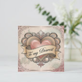 Aan mijn allerliefste: Sierlijk hartontwerp Kaart (Staand voorkant)