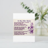 Aan mijn andere moeder: Dank u Briefkaart (Staand voorkant)