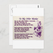 Aan mijn andere moeder: Dank u Briefkaart (Voorkant / Achterkant)