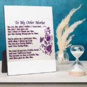 Aan mijn andere moeder: Dank u Fotoplaat (Zijkant)