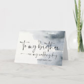 Aan mijn broer op huwelijksdag dank u bruid bruide kaart (Voorkant)