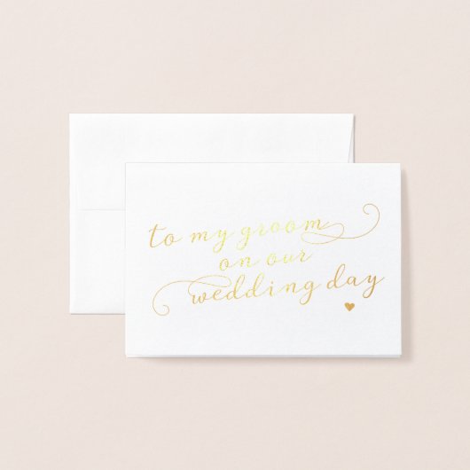 Aan mijn bruidegom op onze trouwdag Kaart (Voorkant met envelop)