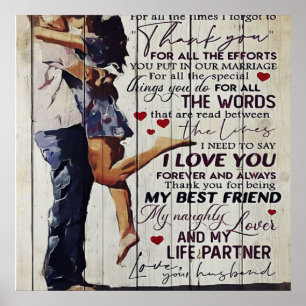 Aan mijn Cadeau van de vrouw Cadeau liefdesoffer Poster