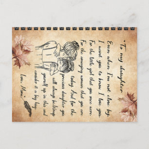 Aan mijn dochter Birthday Gift, Cute Mam Baby Gift Briefkaart