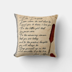 Aan mijn dochter Birthday Gift, Cute Mam Baby Gift Kussen