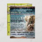 Aan mijn dochter, Cadeau voor kind, Brief aan doch Kaart (Voorkant / Achterkant)