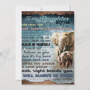 Aan mijn dochter Funny Gift Cadeau gezin Feestdagenkaart
