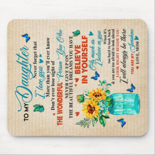 Aan mijn dochter Gift, Butterfly Lover, Sunflower  Muismat