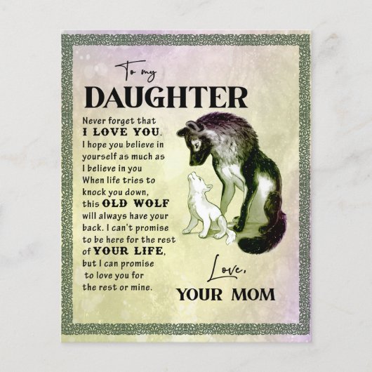 Aan mijn dochter Gift, liefdesbrief dochter en moe Flyer (Voorkant)