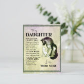 Aan mijn dochter Gift, liefdesbrief dochter en moe Kaart (Staand voorkant)