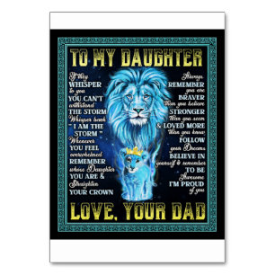 Aan mijn dochter Lion Gift, geschenk van een leeuw Kaart