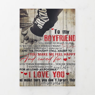 Aan mijn echtgenoot Gift Brief van de Lovely Hus Drieluik Aankondiging