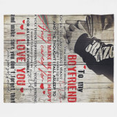 Aan mijn echtgenoot Gift | Brief van de Lovely Hus Fleece Deken (Voorkant (Horizontaal))