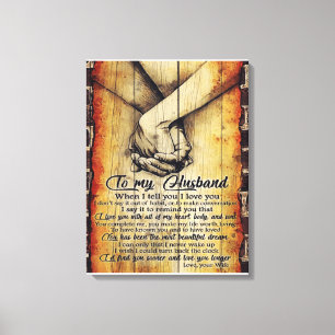 Aan mijn echtgenoot Gift Cute Husband Gift Canvas Afdruk