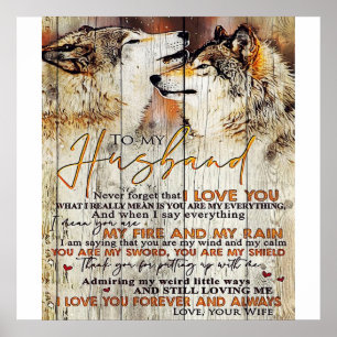 Aan mijn echtgenoot Gift   Lovely Husband Letter C Poster