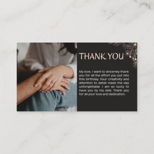 Aan mijn geliefde vrouw op uw speciale dag informatiekaartje (Achterkant)