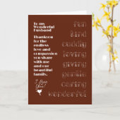 Aan mijn geweldige echtgenoot Kaart (Gele Bloem)