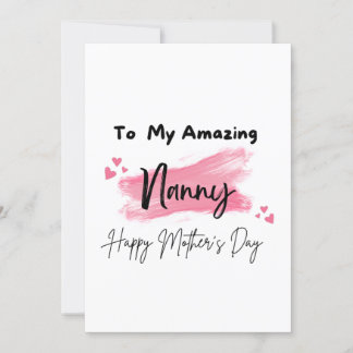 Aan mijn geweldige Nanny, Gefeliciteerd Moederdag Kaart