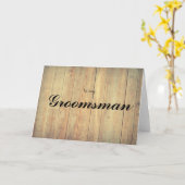 aan mijn Groomsman Kaart (Gele Bloem)