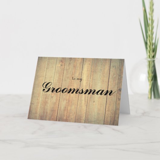 aan mijn Groomsman Kaart (Voorkant)