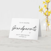 Aan mijn grootouders Weddenschap Bedankt van Bride Kaart (Gele Bloem)