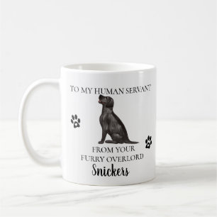 Aan mijn Human Servant Funny Dog Gift Labrador Lab Koffiemok
