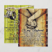 Aan mijn Husband Letter, liefdevol citeert Gift Kaart (Voorkant / Achterkant)