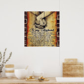 Aan mijn Husband Letter, liefdevol citeert Gift Poster (Keuken)